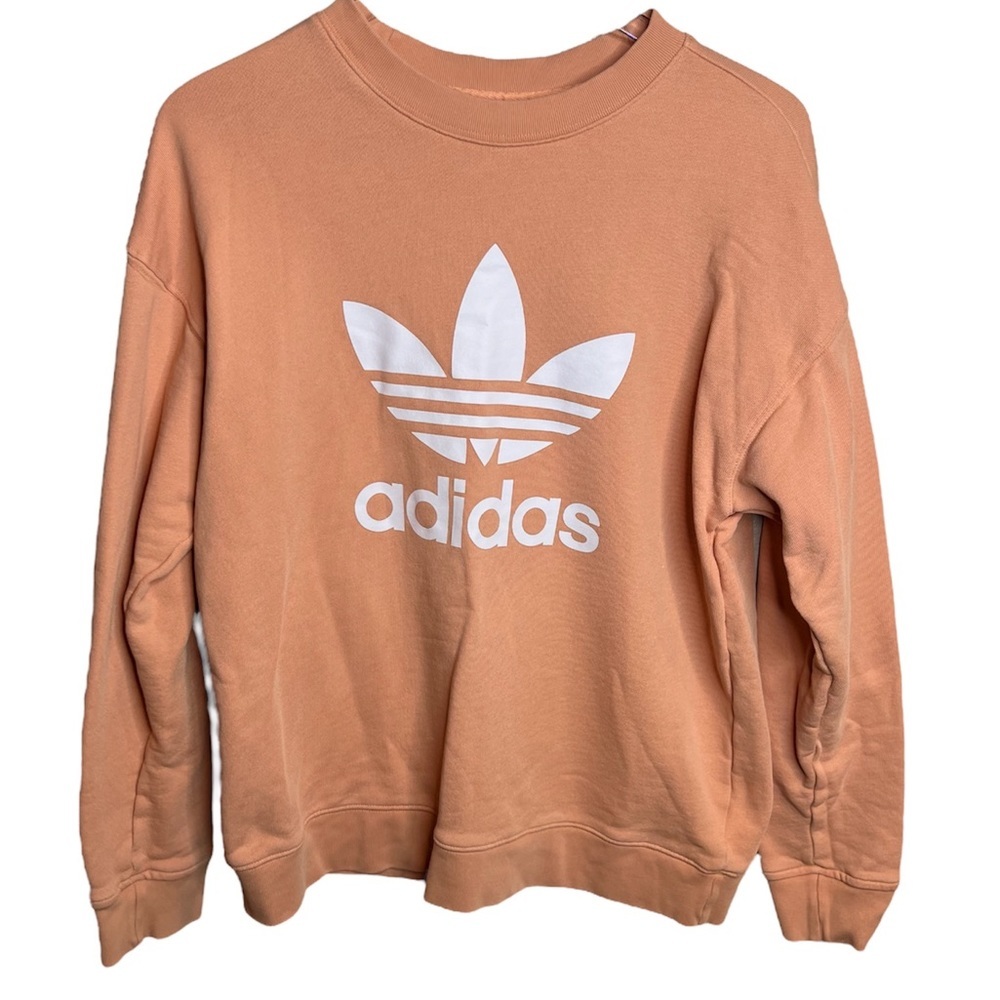 Peach/ Pink Adidas Logo Crewneck Sweater
